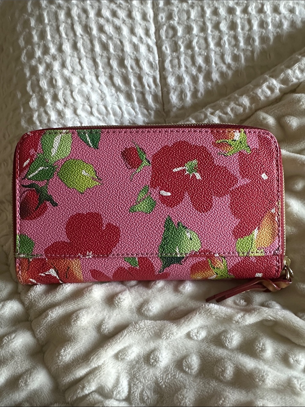 Dooney & Bourke Pink Floral Zip-Around Wallet - Picture 2 of 5